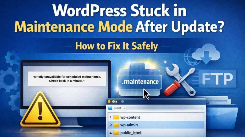 WordPress Stuck in Maintenance Mode After Update? How to Fix It Safely