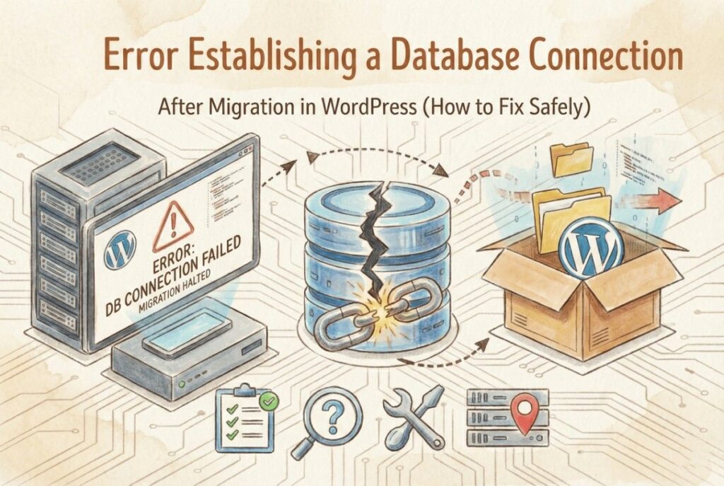 Error establishing a database connection after WordPress migration WordPress site showing error establishing a database connection after migration