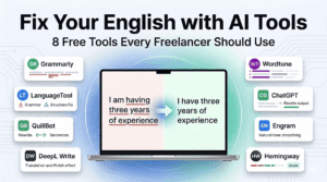 Best free AI writing tools for non-native English freelancers improving grammar and sentence clarity
